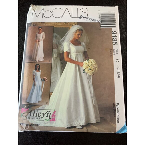 McCall's Misses Bridal Gown and Bridesmaid Dress Sewing Pattern Sz 10 - 14 9135 - Picture 10 of 10